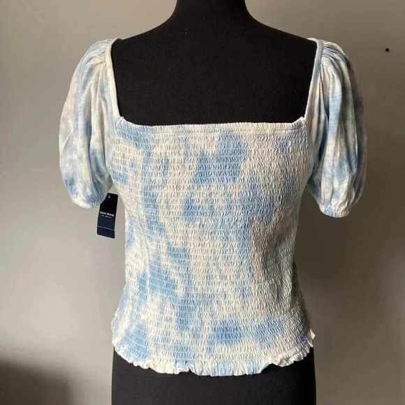 Lucky Brand |Short Sleeve Smocked Top - Picture 3 of 5